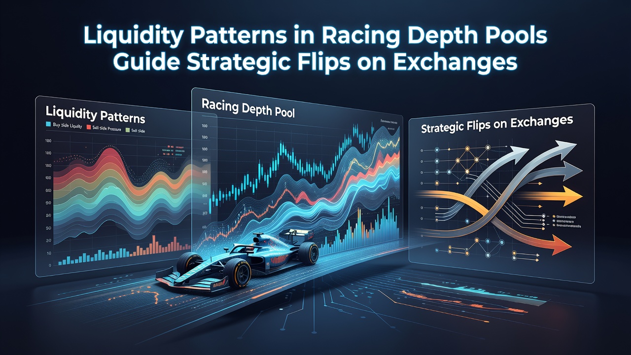 Chart showing order flow surges and liquidity ripples in live racing depth pools