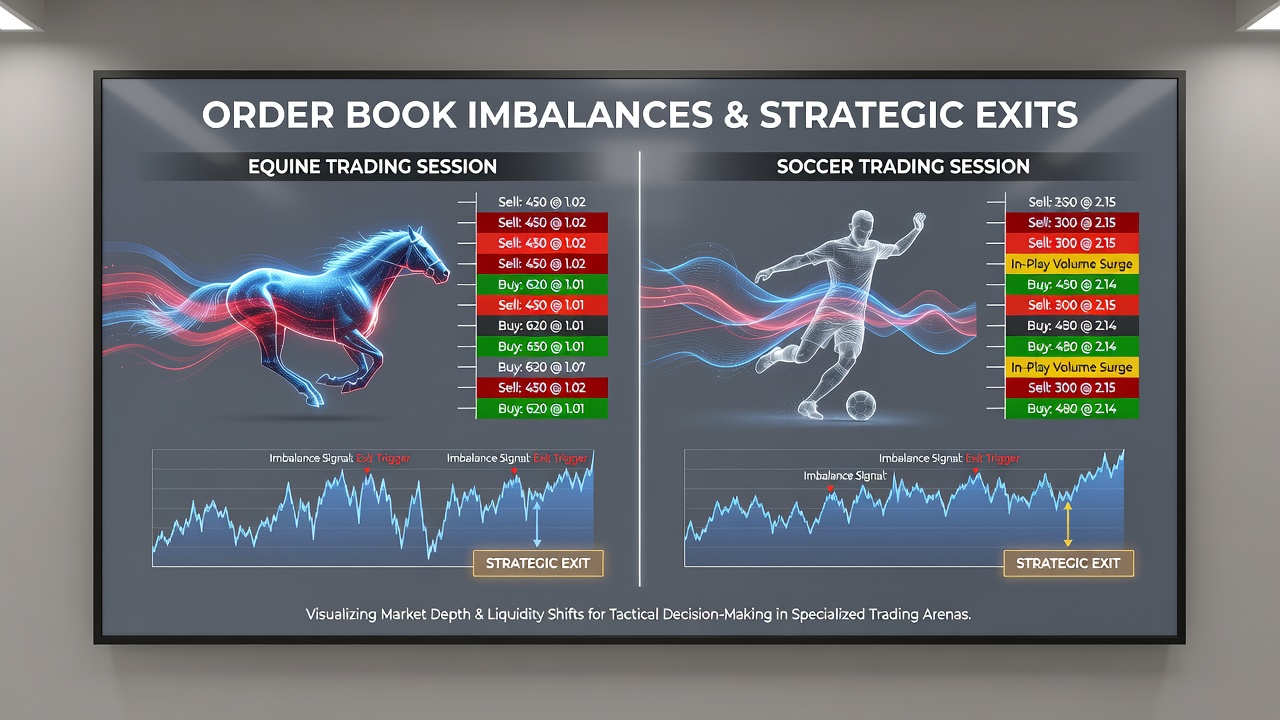 Soccer trading depth chart highlighting order imbalances during live sessions