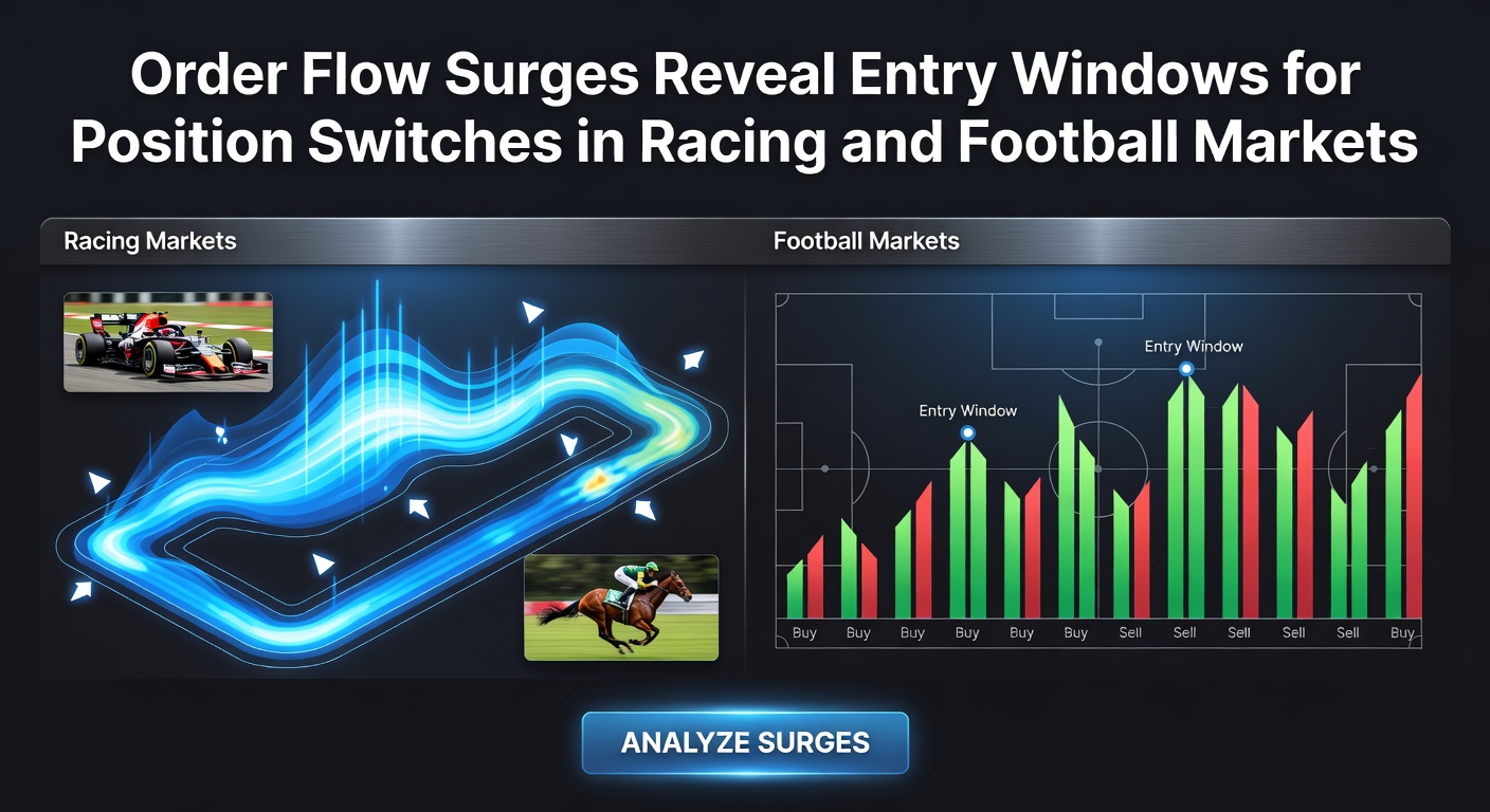 Visualization of order flow surges in live racing and football betting markets on exchanges