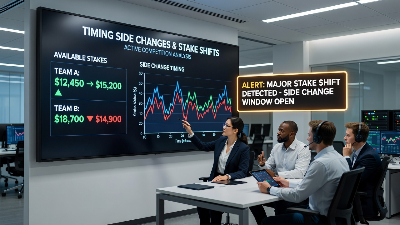 Chart showing layered stake movements and liquidity transitions during ongoing competitions